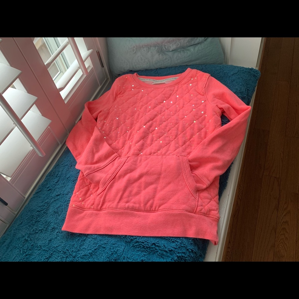 Girls Cat & Jack Quilted Sequin Sweat Shirt